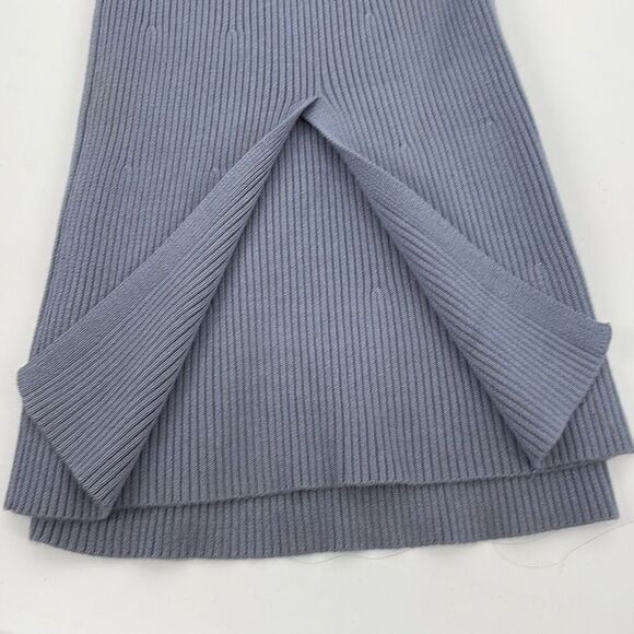 Abercrombie & Fitch Kick Flare Bellbottom Pull-on Ribbed Knit Pants Blue M - Picture 8 of 9